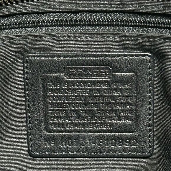 Coach Chelsea Tote Shoulder Bag Womens Medium Black Pebbled Leather Double Strap - Picture 9 of 15